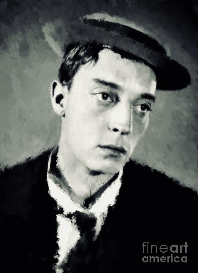 Hollywood Painting - Buster Keaton, Legend by Esoterica Art Agency