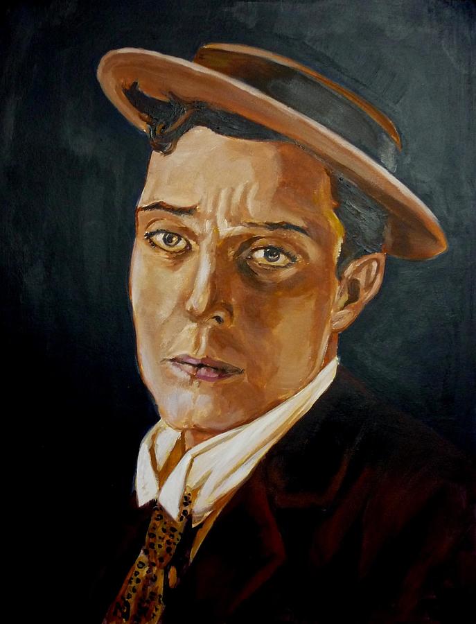 Buster Keaton tribute Painting by Bryan Bustard