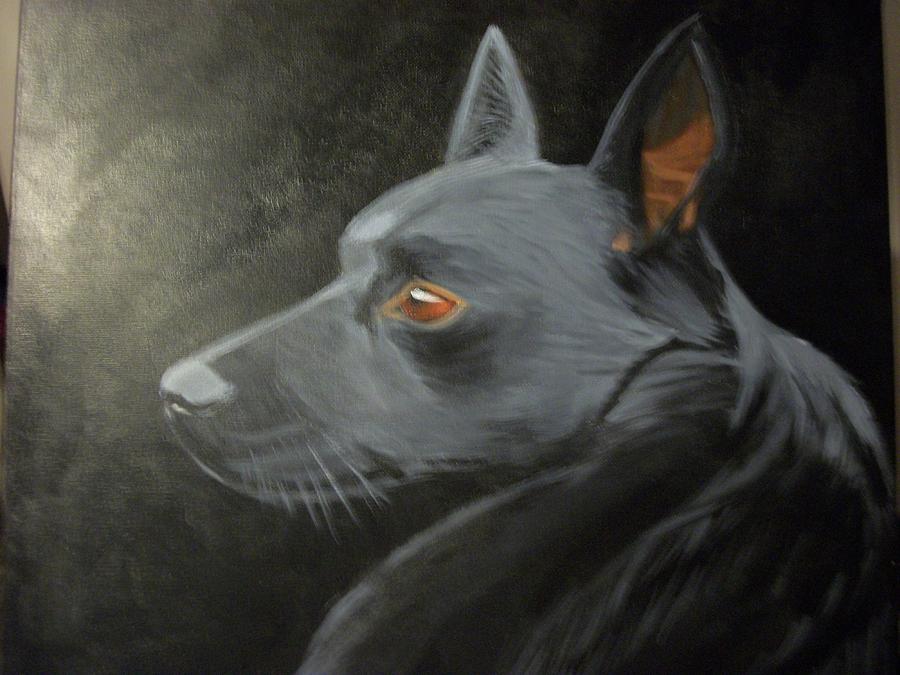 Buster Painting by Roxanna Finch