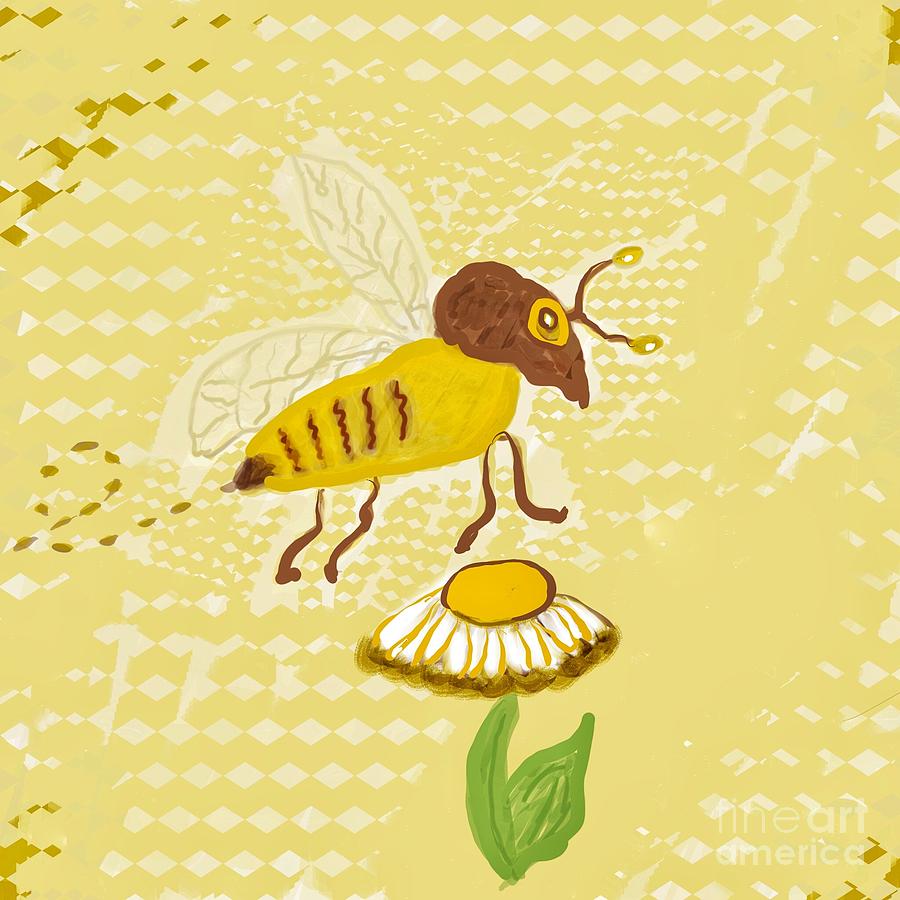 Busy Bee Flight Illustration  Photograph by Susan Garren