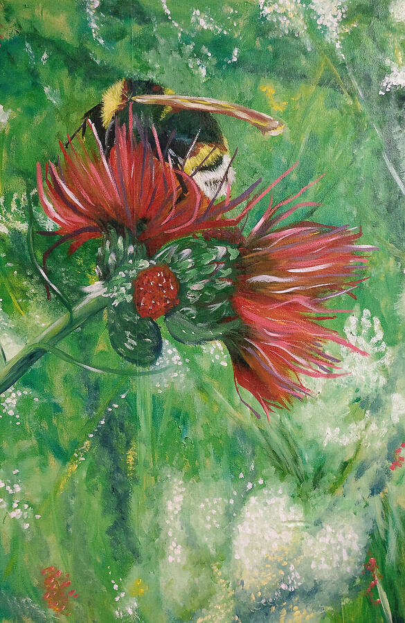 Summer Painting - Busy Bee by Abbie Shores
