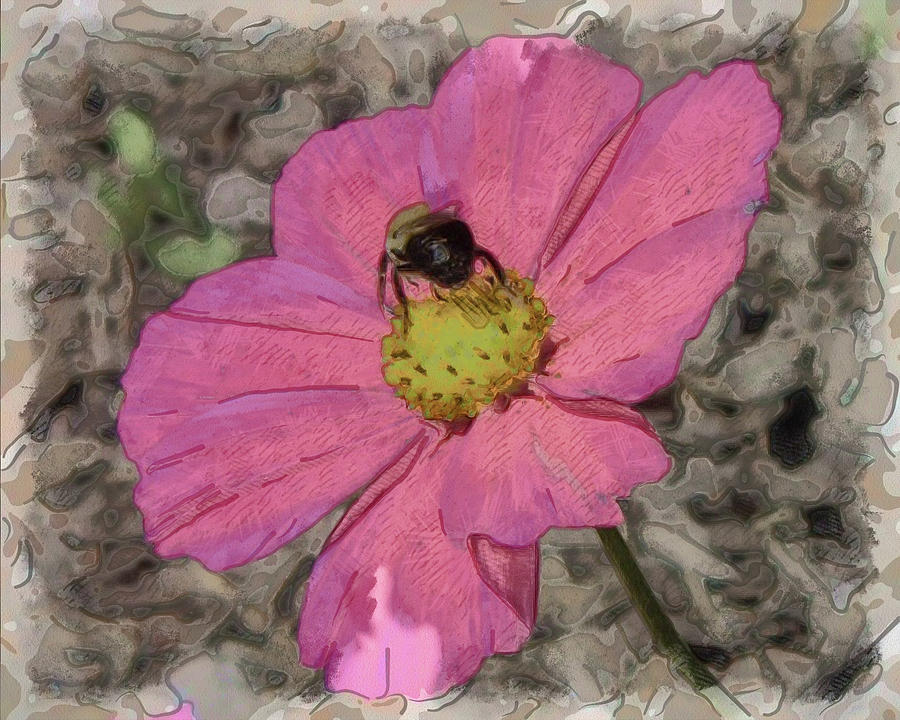 Busy Bee Digital Art by Leslie Montgomery