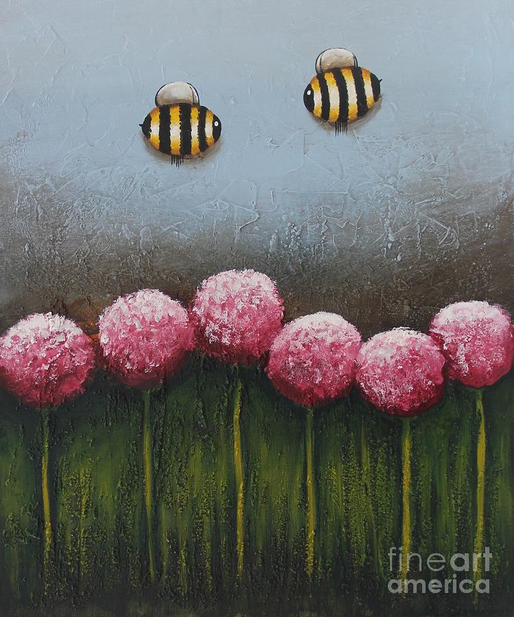 Busy bee Painting by Lucia Stewart