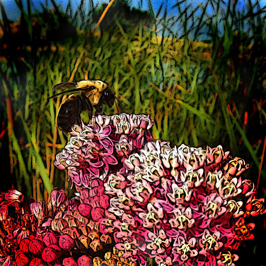 Busy Bee Digital Art by W James Mortensen