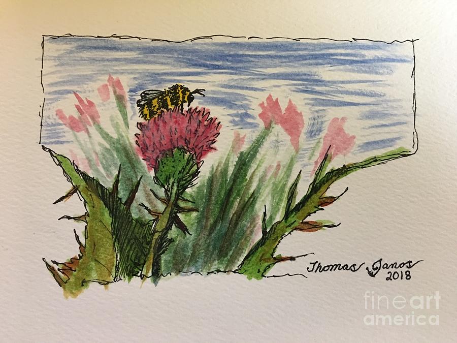 Busy Bumblebee  Painting by Thomas Janos