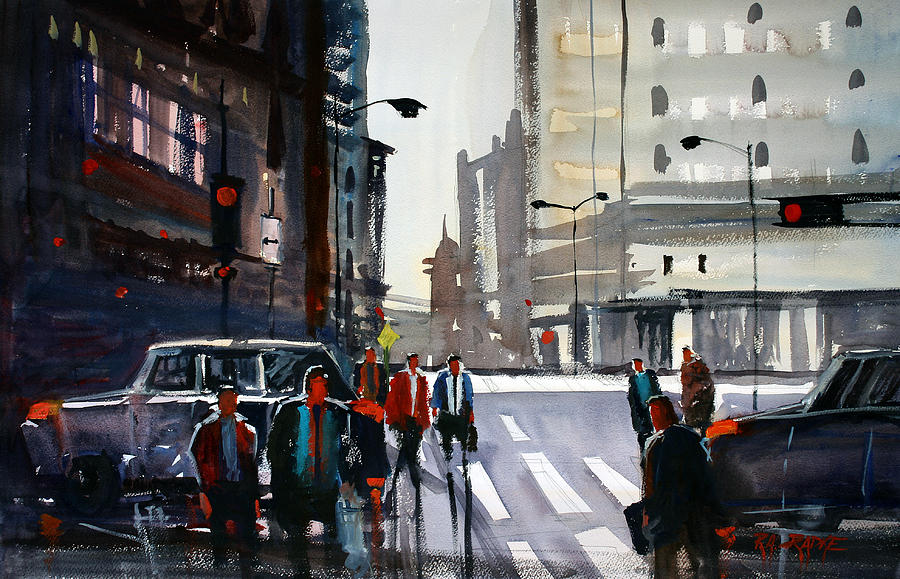 Busy City - Chicago Painting