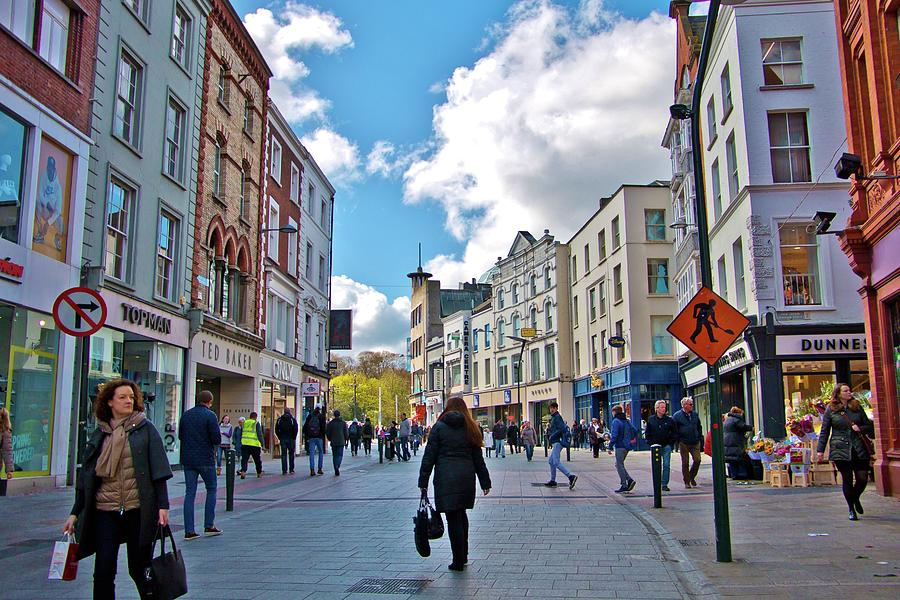 Busy Grafton Street in Dublin Photograph by Marisa Geraghty Photography