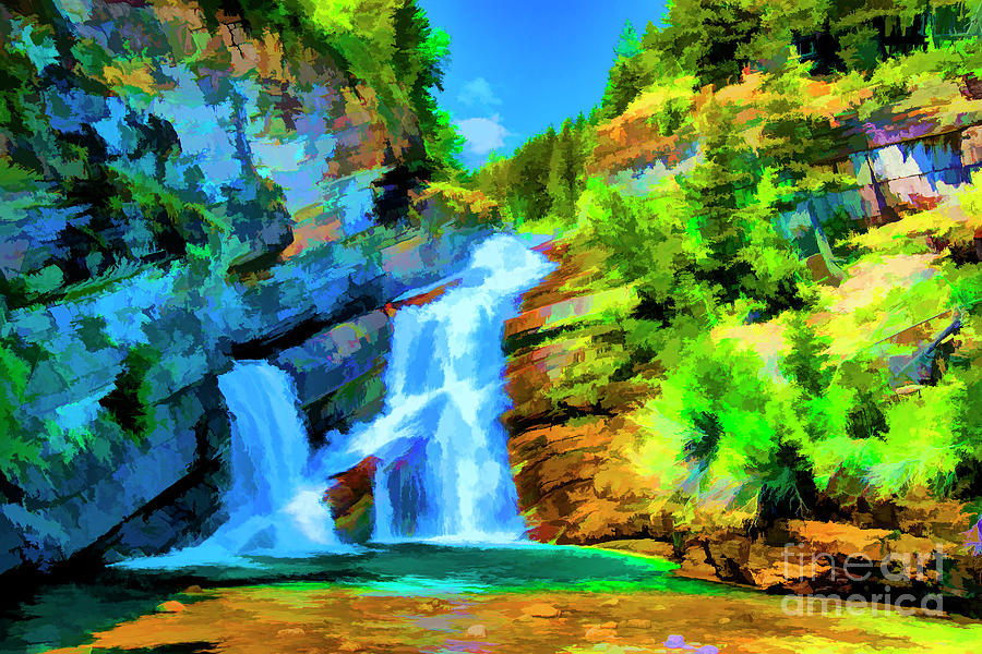 Busy Waterfalls Digital Art by Rick Bragan
