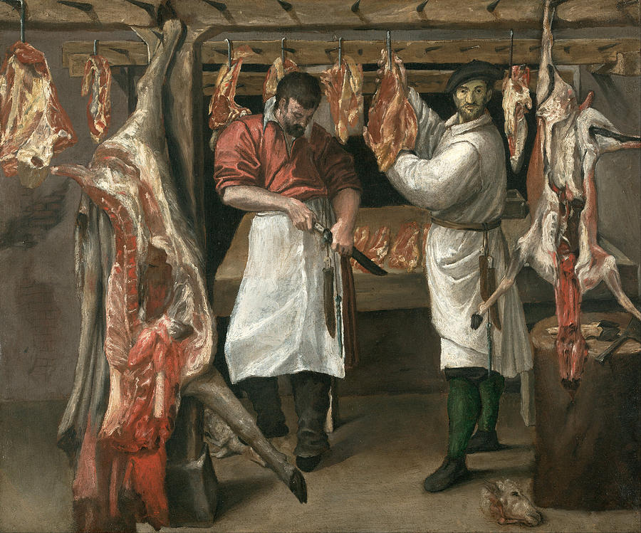 Butchers Shop Painting by MotionAge Designs