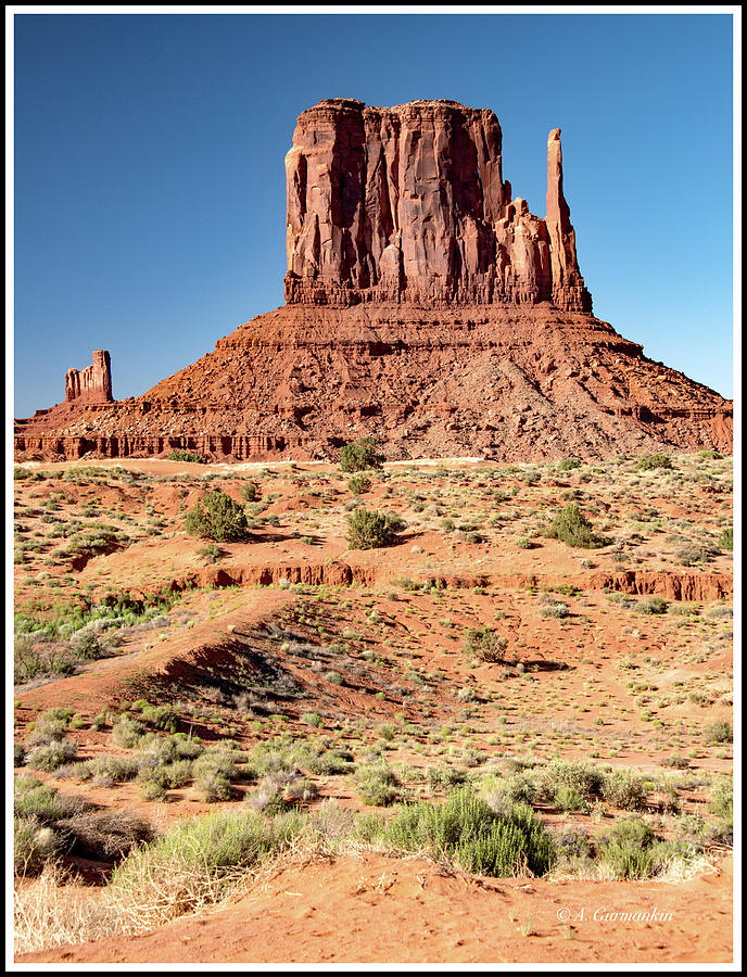 Butte and Valley Floor, Monument Valley Navajo Tribal Park Photograph by A Macarthur Gurmankin