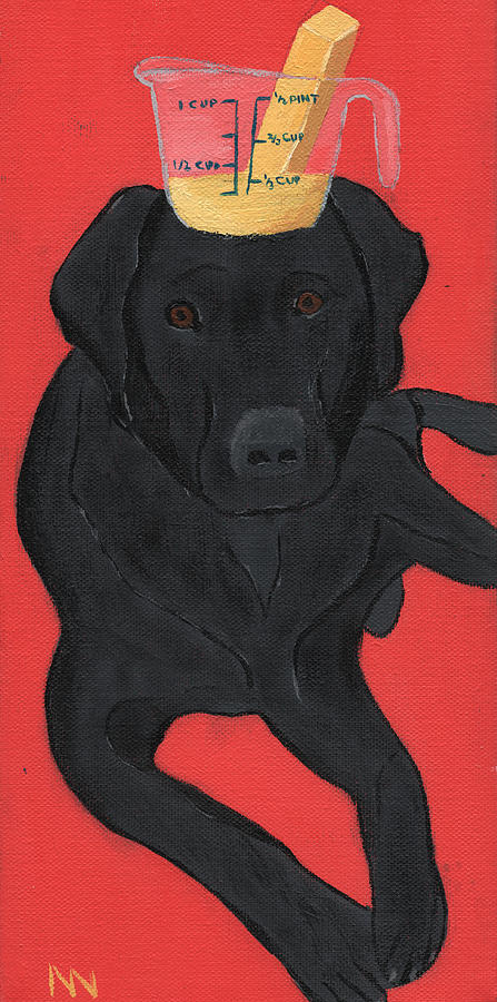 Black Lab Painting - Buttecup by Nick Nestle