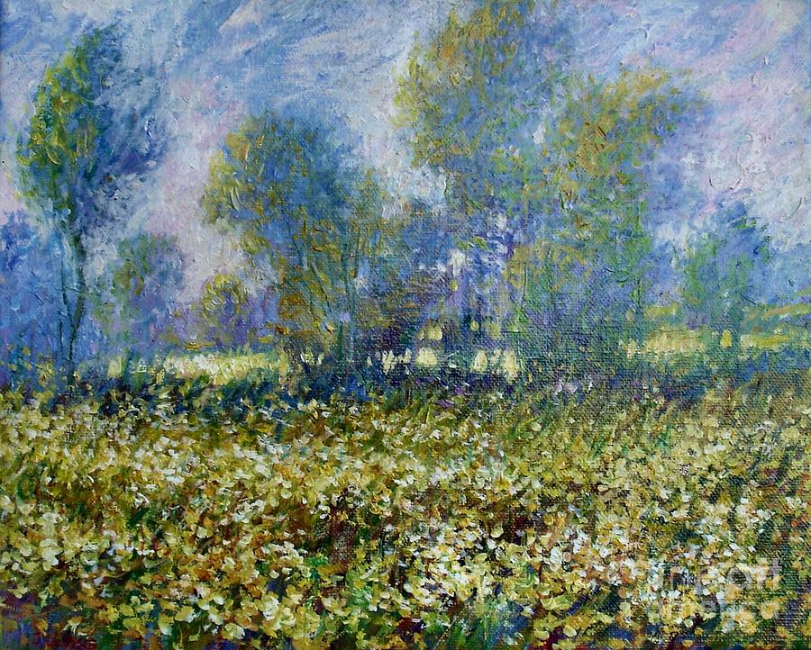 Buttercup Meadow Painting by Jeanette Leuers - Fine Art America