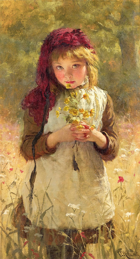 Buttercups Painting by George Elgar Hicks