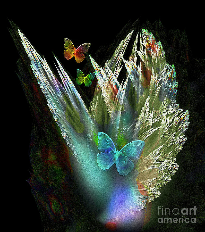 Butterflies are Free Digital Art by Elaine Manley