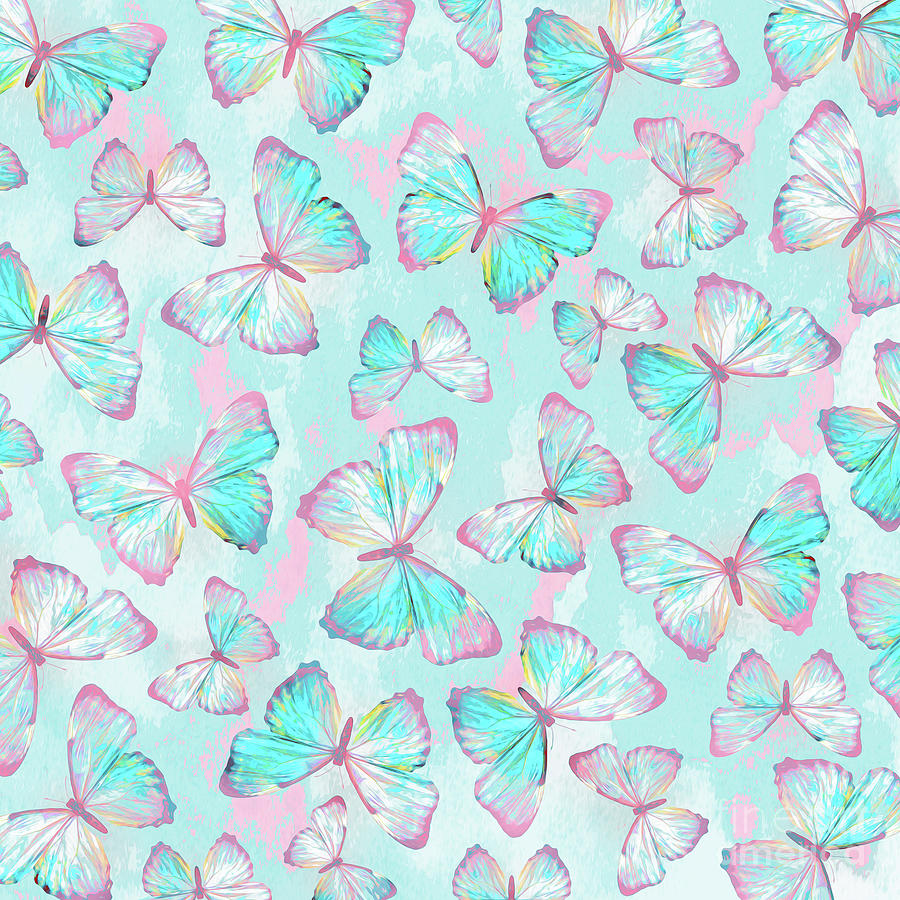 Butterfly Digital Art - Butterflies Blue by Donika Nikova Butterfly Digital Art - Butterflies Blue by Donika Nikova