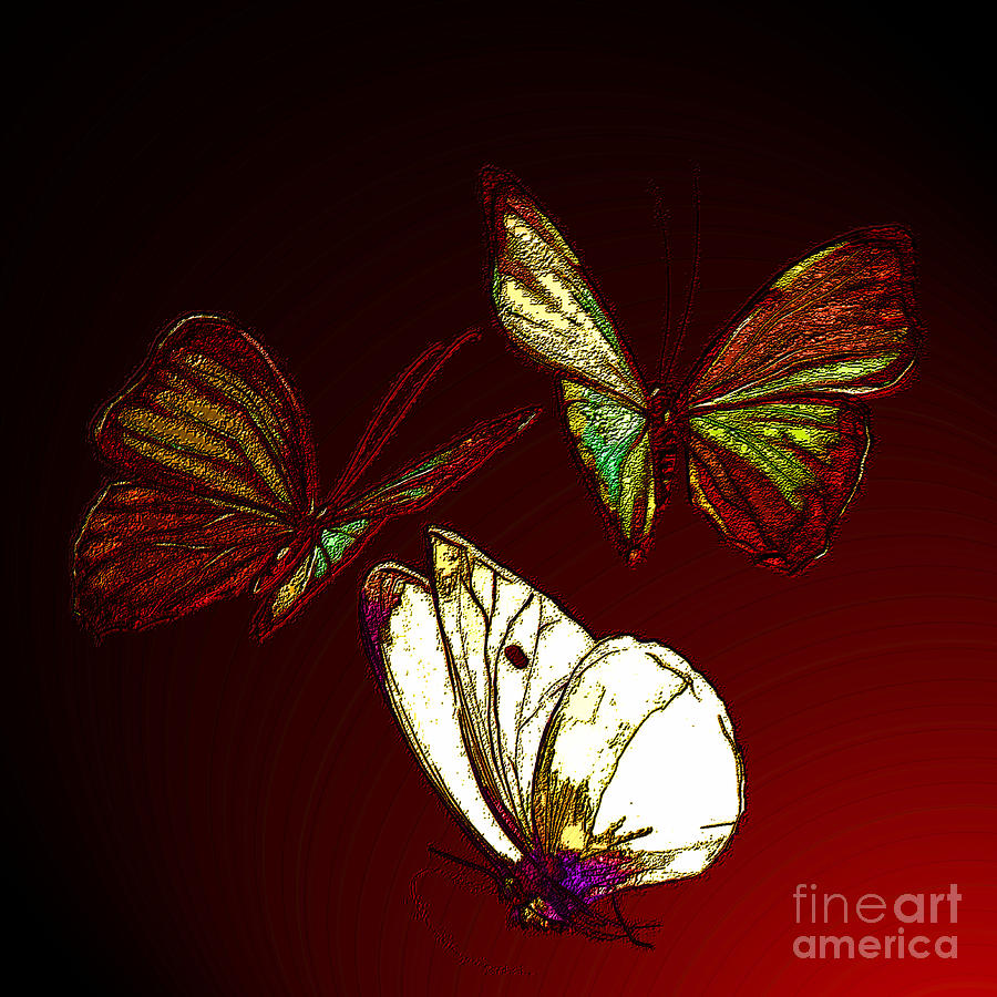 Butterflies In The Mist Digital Art by Gayle Price Thomas
