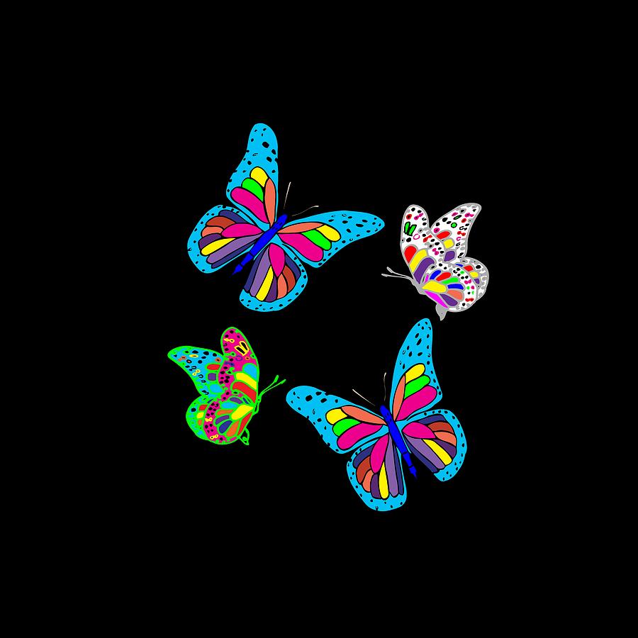 Butterflies Digital Art by Judy Hall-Folde