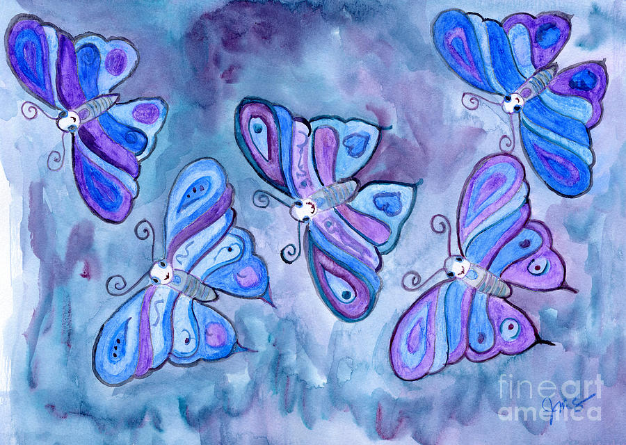 Butterflies Painting by Julia Stubbe