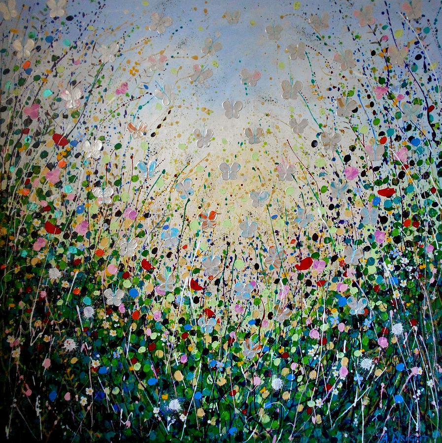 Butterflies- LARGE WORK Painting by Angie Wright