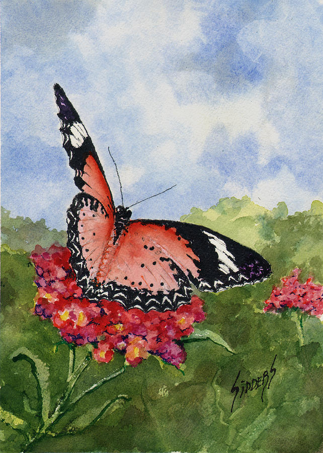 Butterfly - 180709 Painting by Sam Sidders