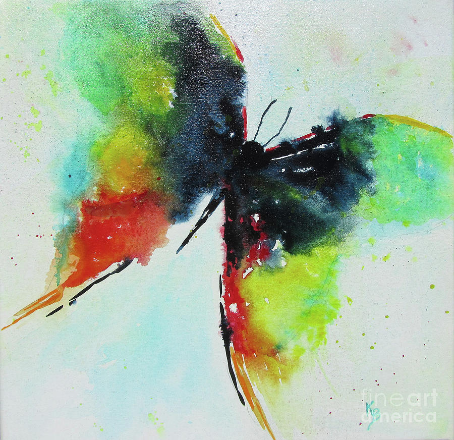 Butterfly 2 Painting by Karen Fleschler
