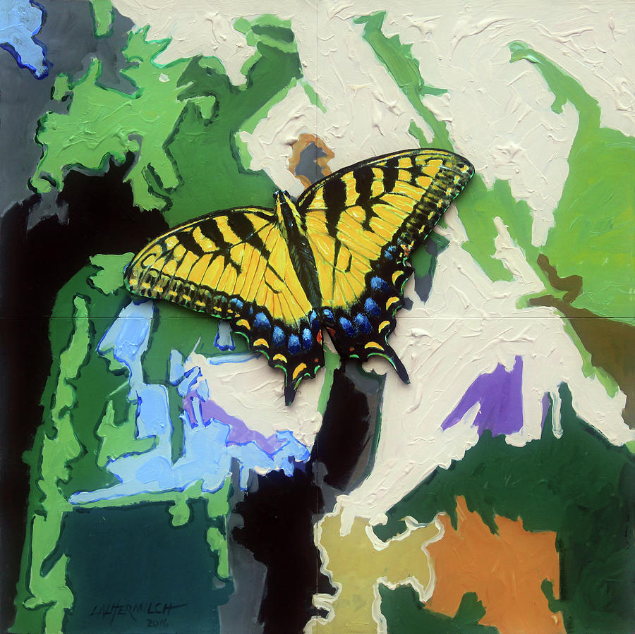 Butterfly #3 Painting by John Lautermilch