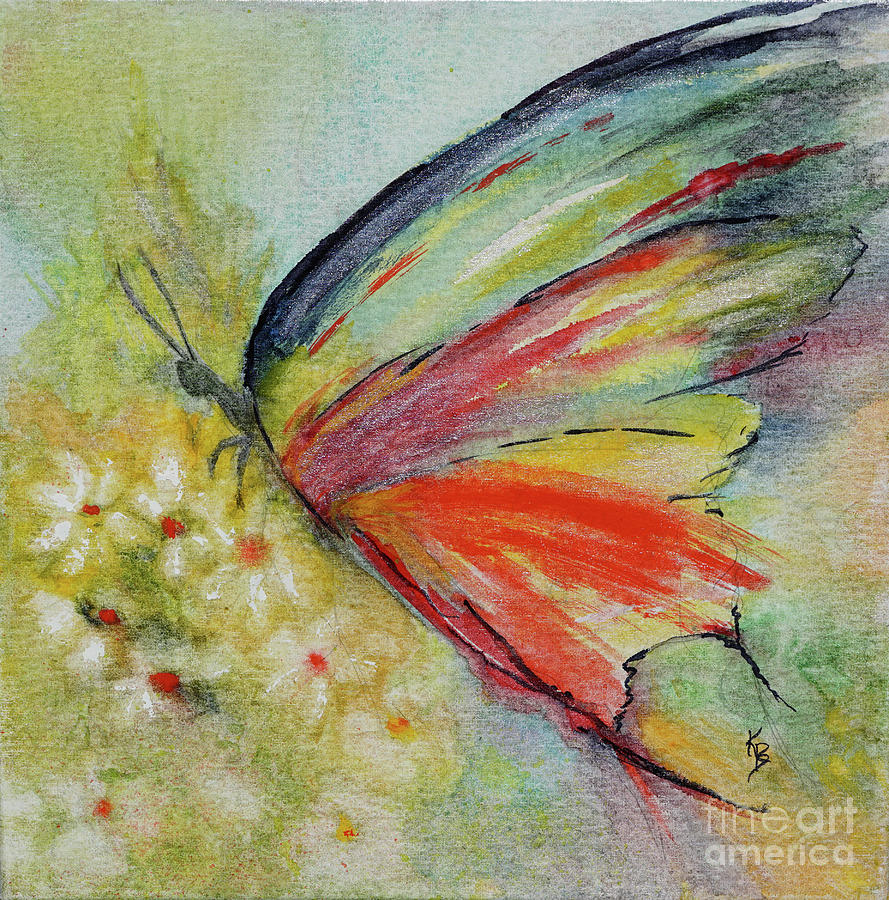 Butterfly 3 Painting by Karen Fleschler