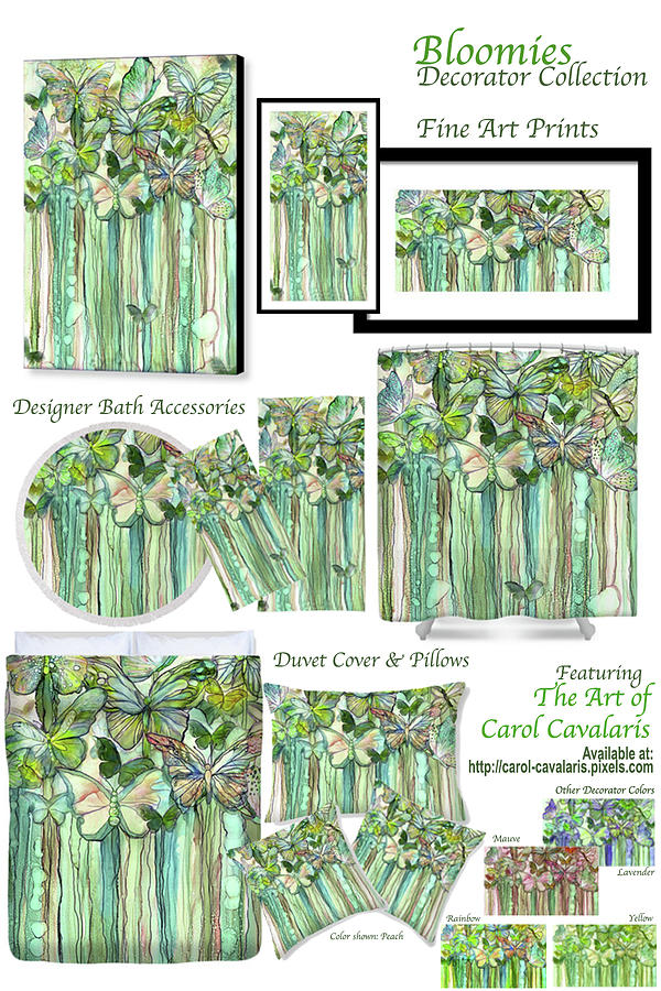 Butterfly Bloomies Decorator Collection Mixed Media by Carol Cavalaris
