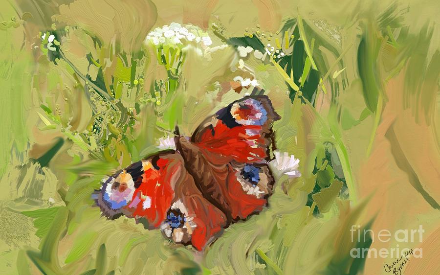 Butterfly Painting by Carrie Joy Byrnes