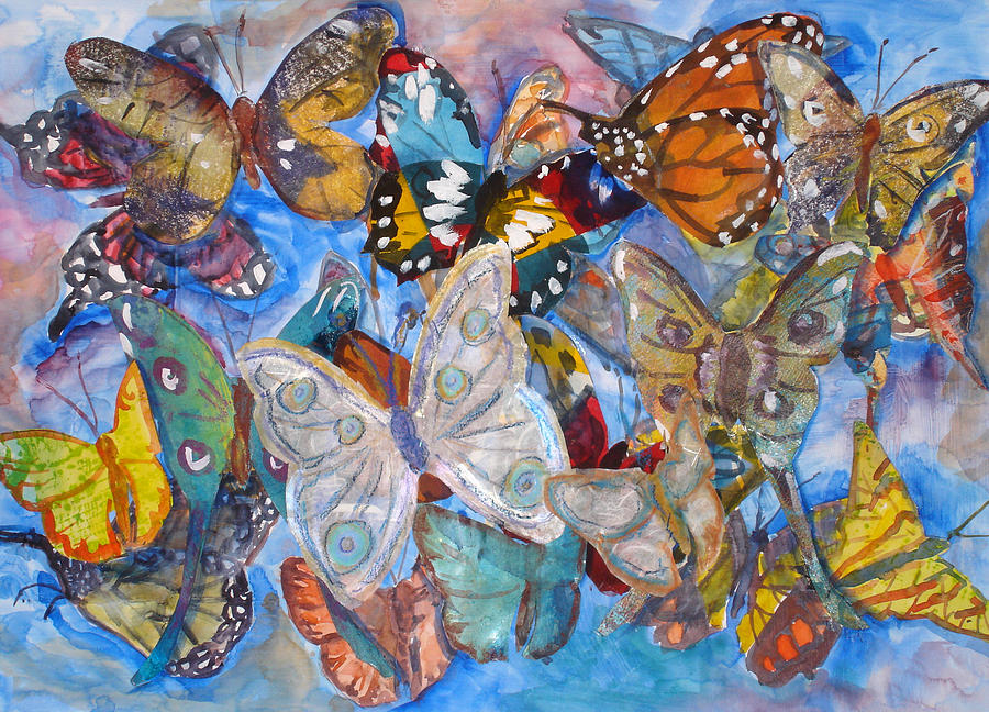 Butterfly Collage Mixed Media by Joyce Kanyuk Fine Art America