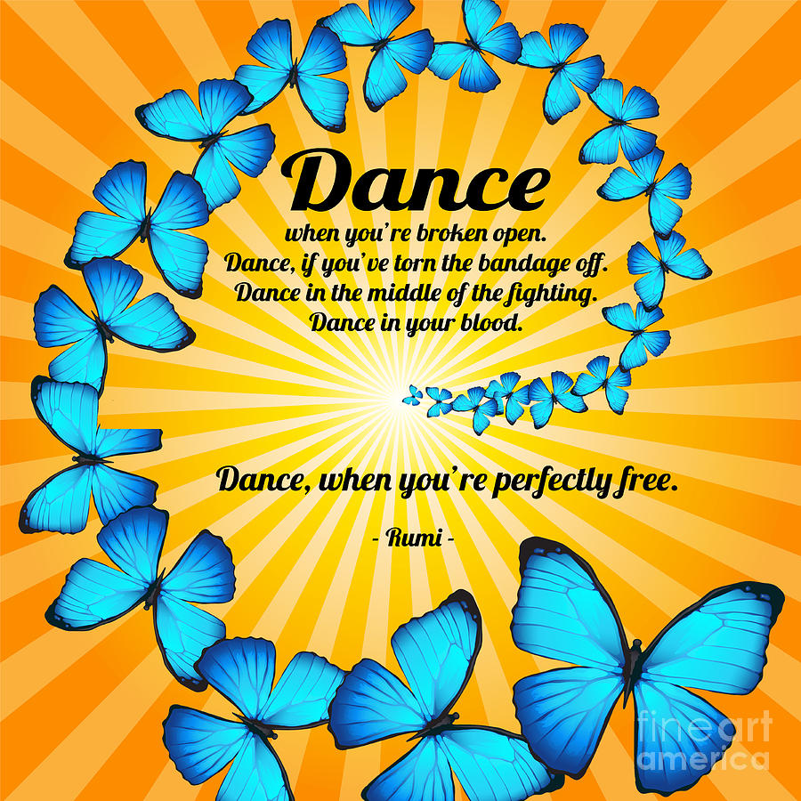Butterfly Dance with Rumi Digital Art by Ginny Gaura