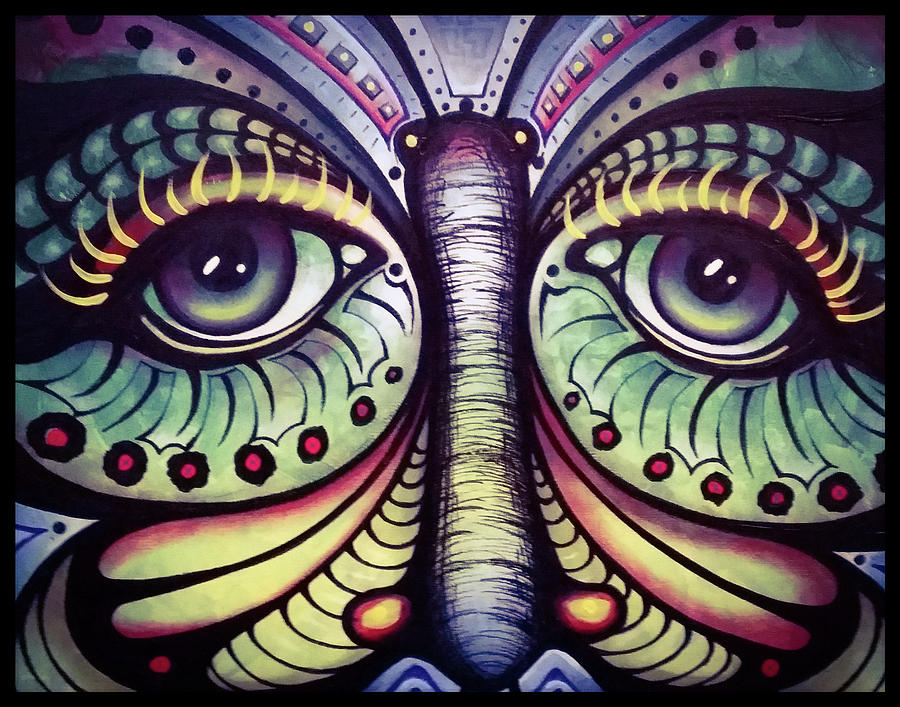 Butterfly Eyes Painting by Matt Mercer