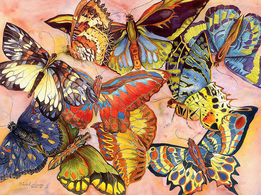 Butterfly Fantasy Painting by Barbel Amos