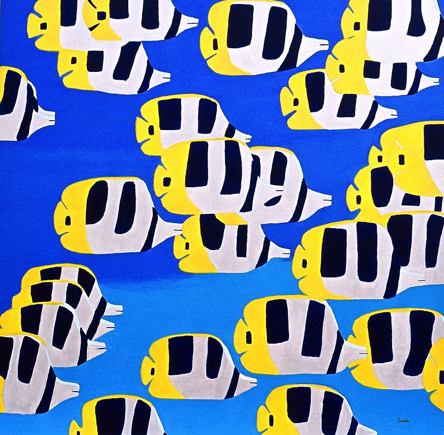 Fish Painting - Butterfly Fish by Sula Chance