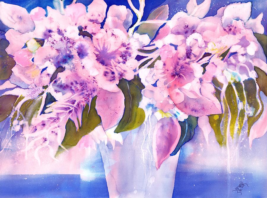 Pink Butterfly Flowers by Sabina Von Arx Pink Butterfly Flowers by Sabina Von Arx