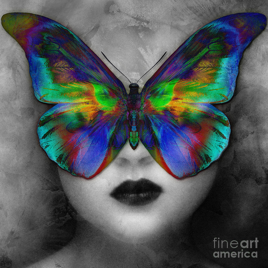 Butterfly Digital Art - Butterfly Girl by Klara Acel