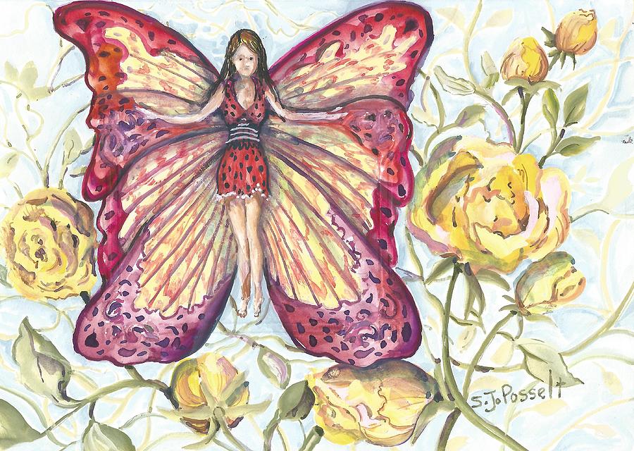 Butterfly Grace Fairy Painting by Sheri Jo Posselt