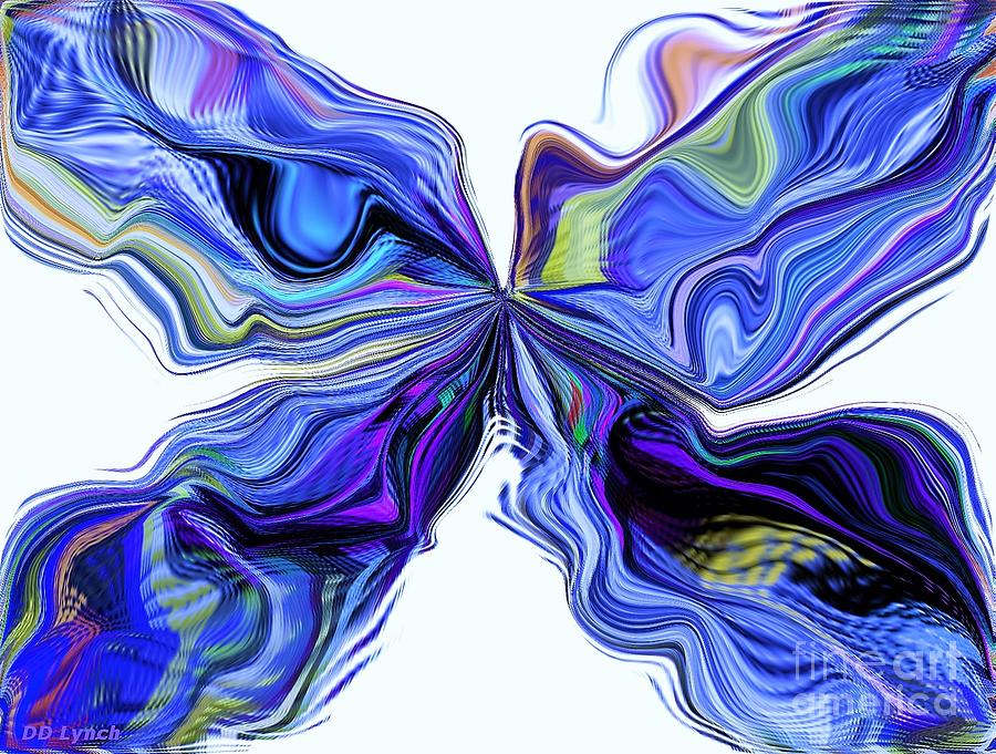 Butterfly In Blue And Purple Digital Art