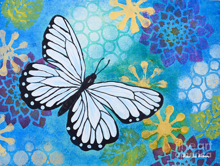 Butterfly In Flight #2 Painting by Hao Aiken