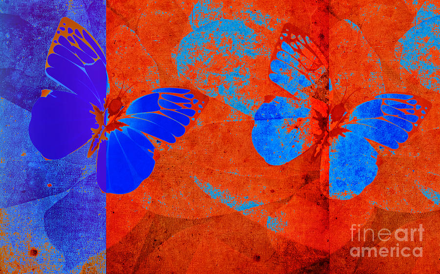 Butterfly In Flight #7 - Abstract Digital Art by Hao Aiken