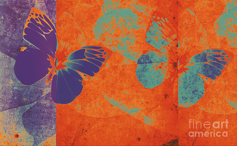 Butterfly In Flight #9 - abstract Digital Art by Hao Aiken