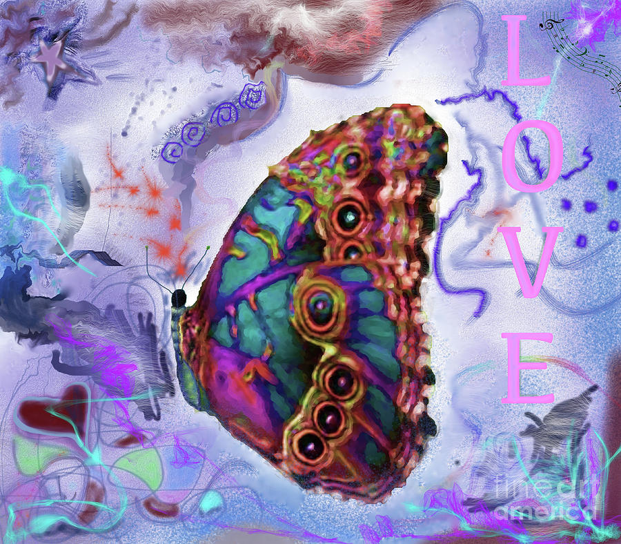 Butterfly in Purple Digital Art by Shelly Tschupp