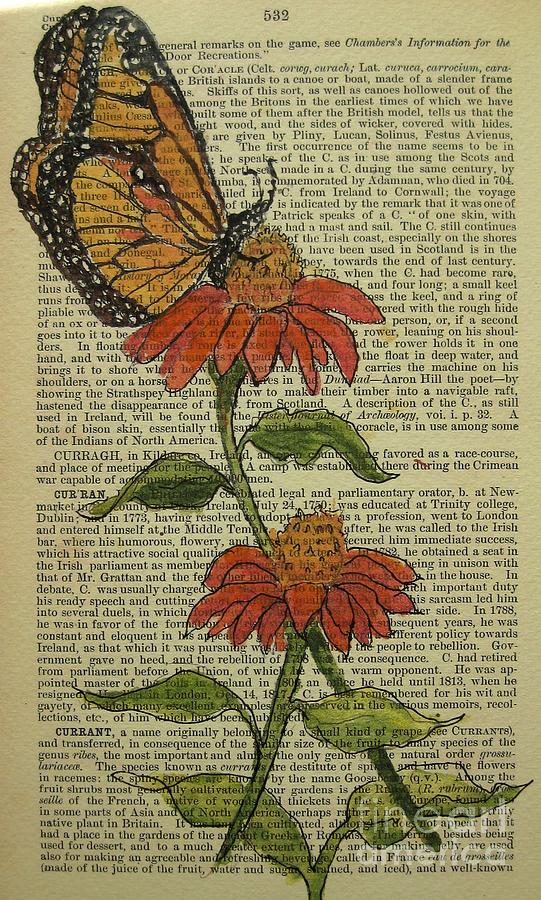 Butterfly in the Garden Painting by Maria Hunt