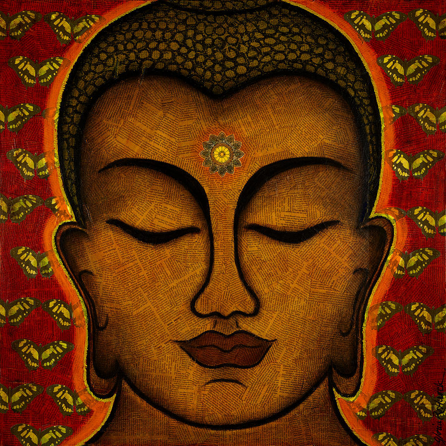 Buddha Mixed Media - Butterfly Invocation by Gloria Rothrock