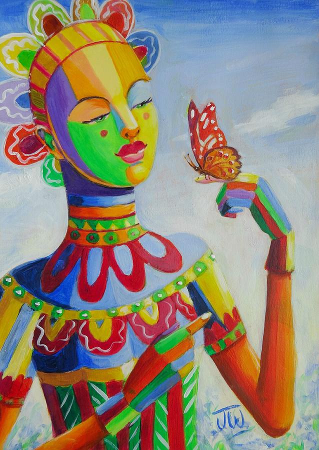 Butterfly Painting by June Walker