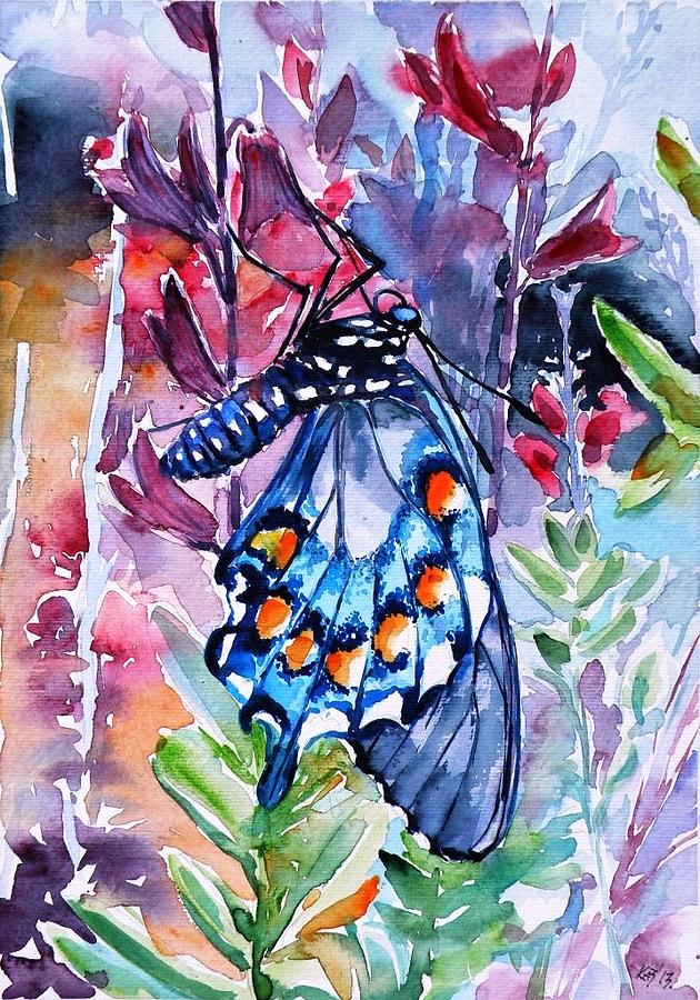 Butterfly Painting by Kovacs Anna Brigitta
