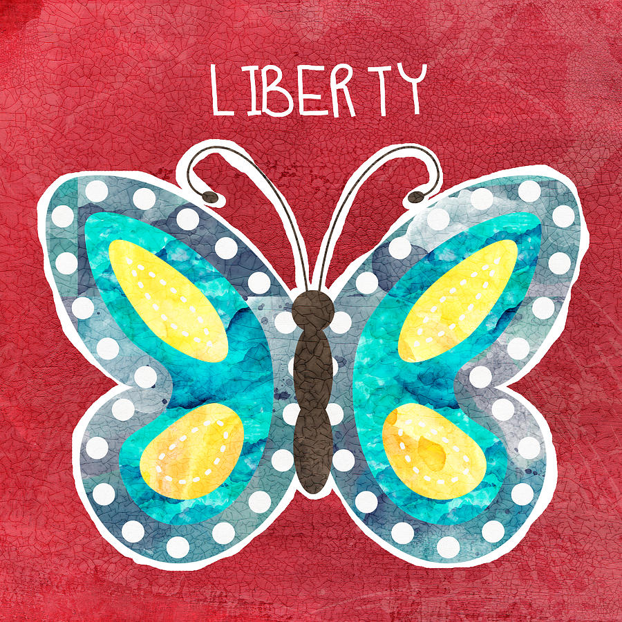 Butterfly Liberty Painting