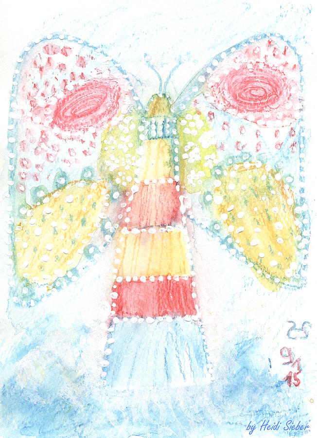 Butterfly lighthouse Painting by Heidi Sieber