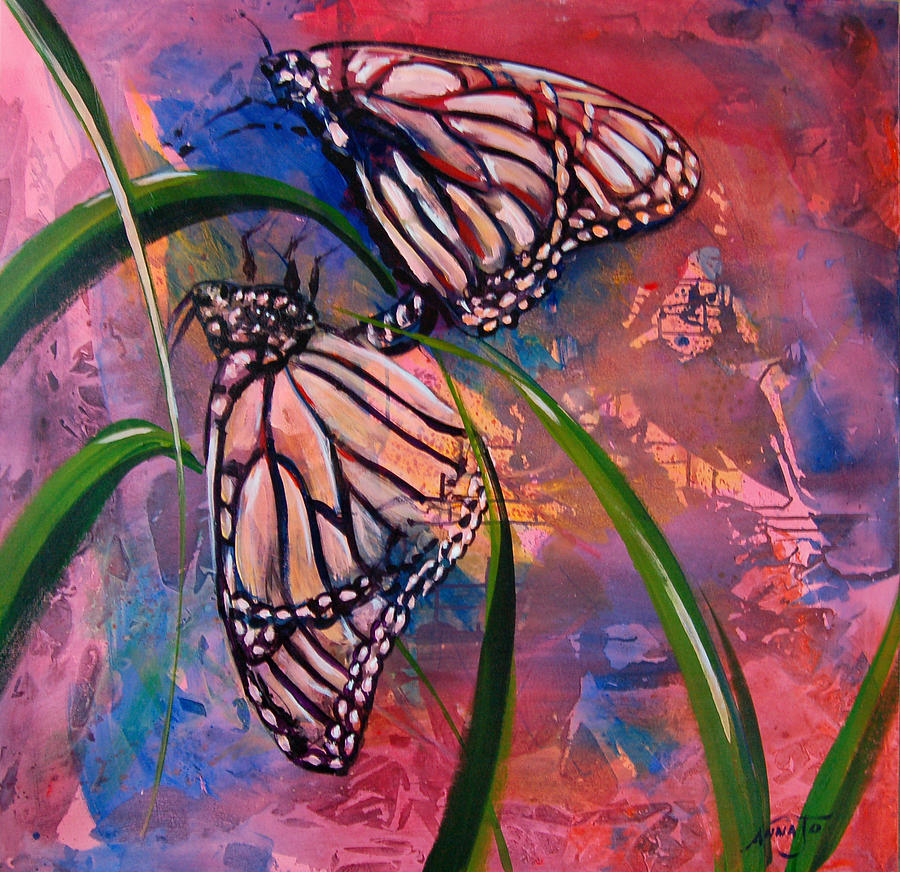Wildlife Painting - Butterfly Love by AnnaJo Vahle