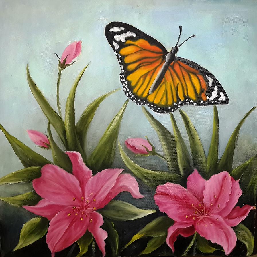 Butterfly Painting by Martie Le Roux - Fine Art America